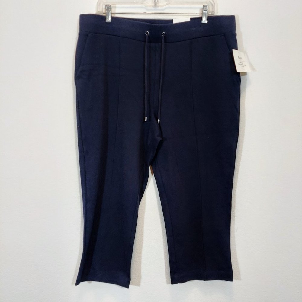 CROFT & BARROW Womens Knit Capri Pants XL (21 Inseam) Stretch Comfort Waist NWT
